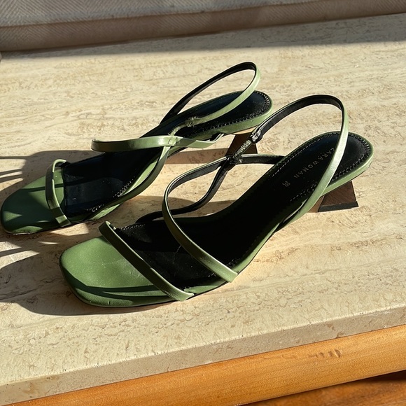 ZARA Strappy Green Sandals ‘38’ - Picture 2 of 12